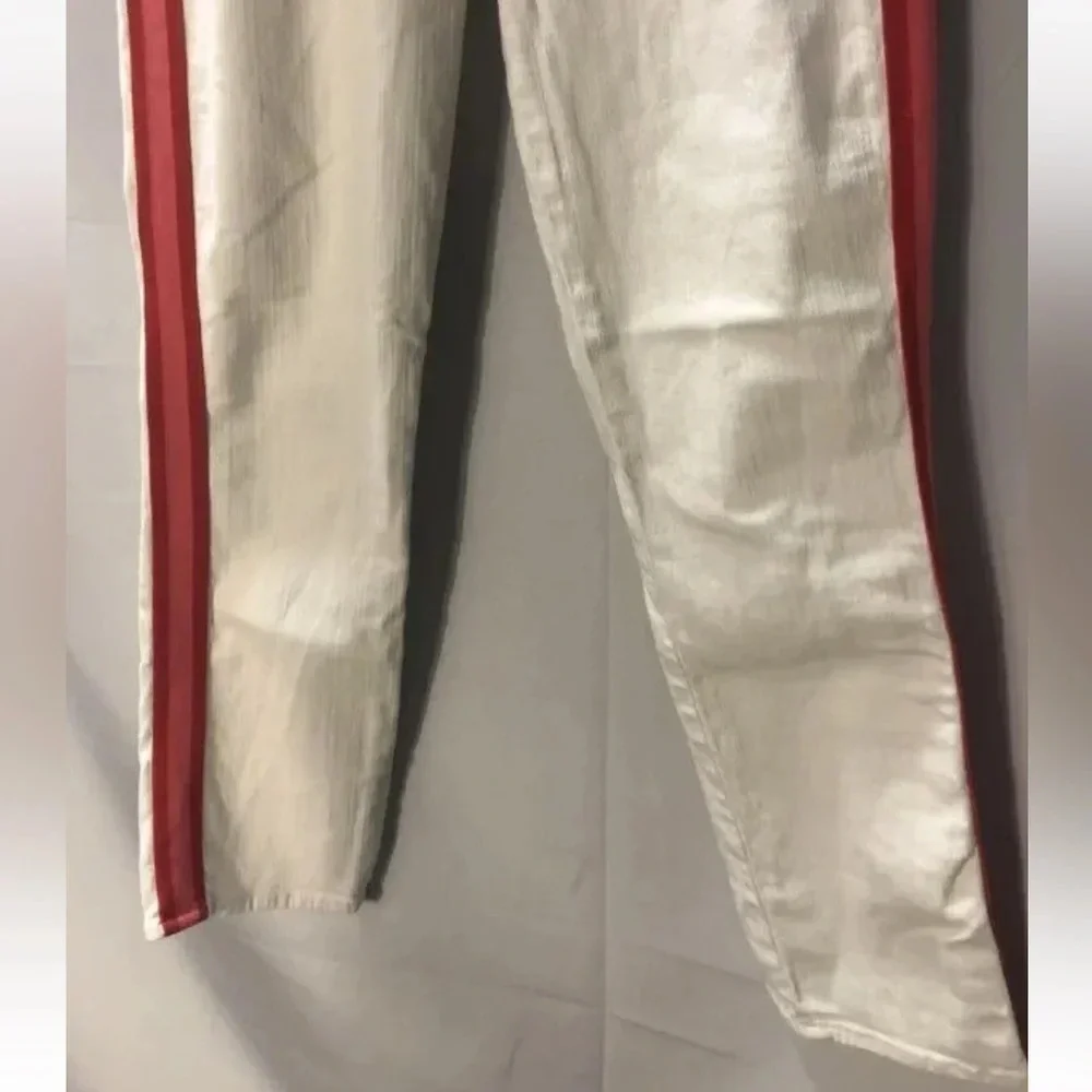 Mother Womens White Light Wash Coin Pocket Denim Straight Jeans Size 25
